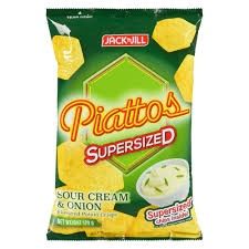 *JACK N JILL PIATTOS SOUR CREAM SUPER SIZED 170G