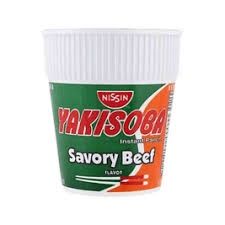 NISSIN YAKISOBA CUP SAVORY BEEF 77G