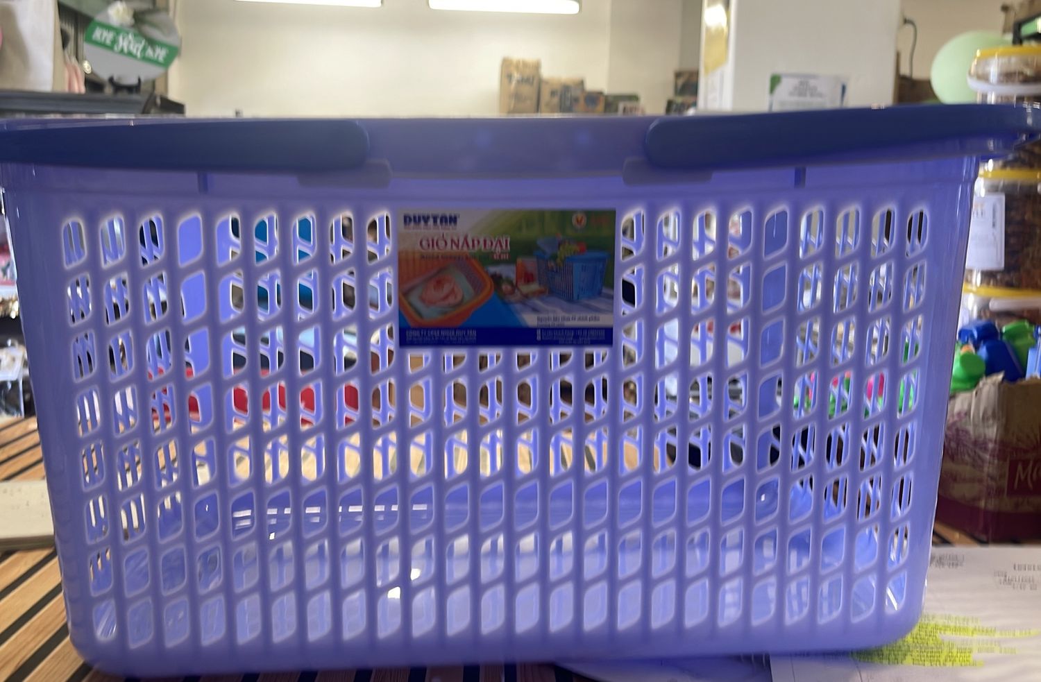 *HAMPER BASKET W/ HANDLE ASSRT CLR