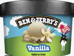 * BEN AND JERRY&#39;S VANILLA ICE CREAM 100ML CUP