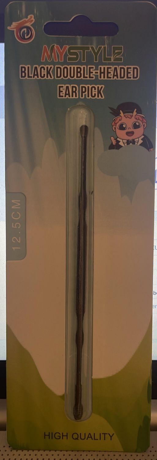 *MYSTYLE BLACK DBLE HEAD EAR PICK