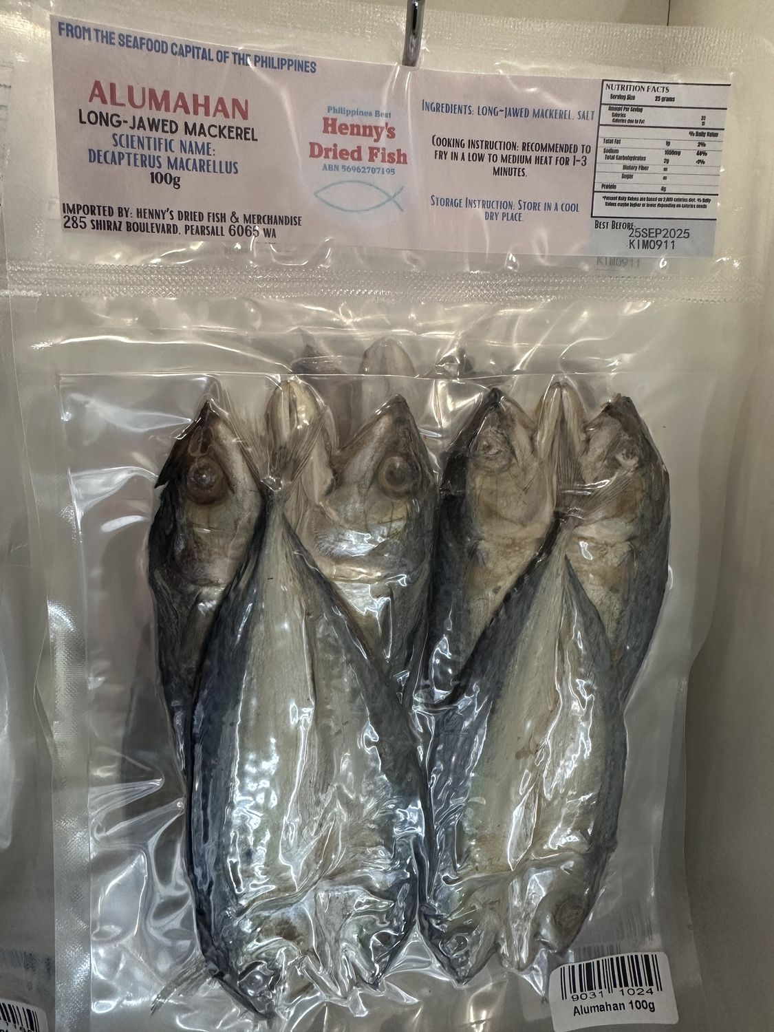 HDF DRIED ALUMAHAN 100G