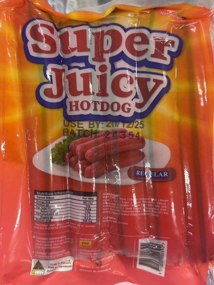 SUPER JUICE HOTDOG REGULAR  450G