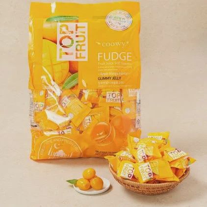 *TOP FRUIT FUDGE JELLY MANGO FLAVOUR 320G