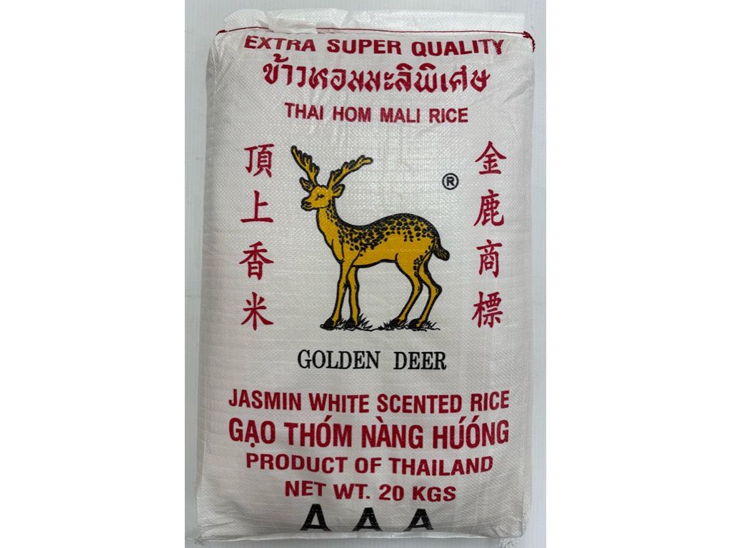 GOLDEN DEER JASMINE RICE 20KG