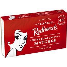 *REDHEAD EXTRALONG MATCHES 45&#39;S