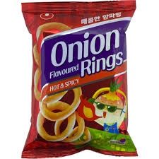 *NONGSHIM ONION RING HOT &amp; SPICY SNACKS 45G