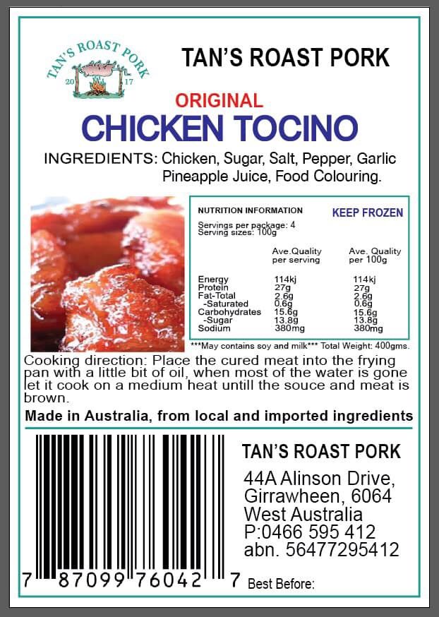 TANS PORK TOCINO 400G 375G