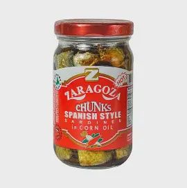 ZARAGOZA SPANISH SARDINES IN CORN OIL &amp; CHILI  220G