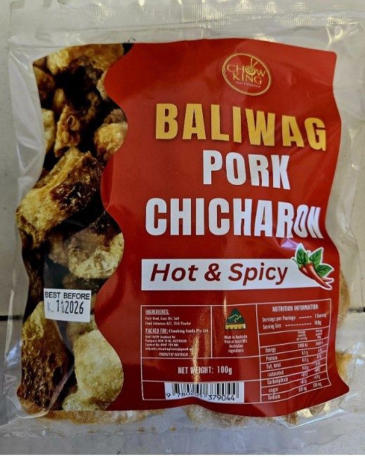 CHOWKING BALIWAG PORK CHICHARON HO&amp;SPICY 100G