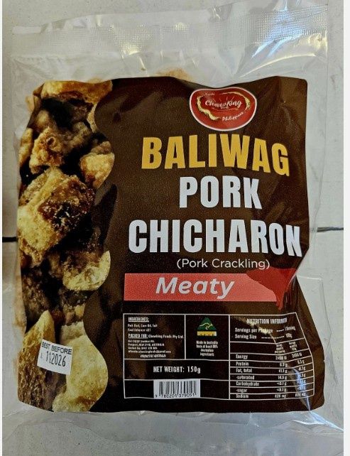 CHOW KING  BALIWAG PORK CHICHARON MEATY 150G