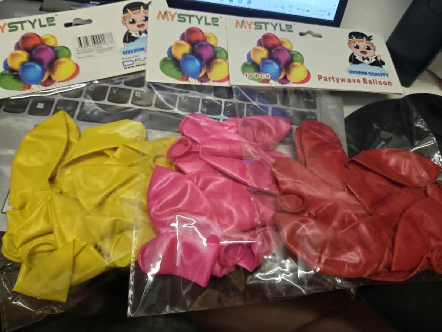 *MYSTYLE PARTYWAVE BALLOON 10PCS ASSRT