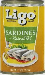 LIGO SARDINES IN NATURAL OIL 155G