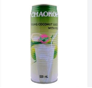 *CHAOKAH YOUNG COCONUT W/ PULP 520ML