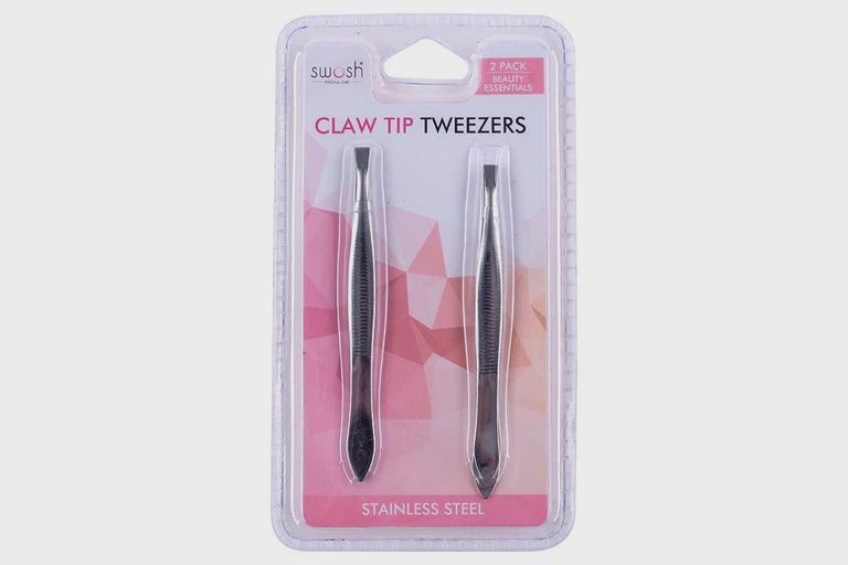 *SWOSH CLAW TIP TWEEZERS STAINLESS 2PK