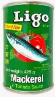 LIGO MACKEREL GREEN IN TOMATO SAUCE 425G