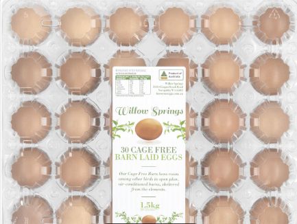 WILLOW SPRING BARN LAID EGGS 30PK