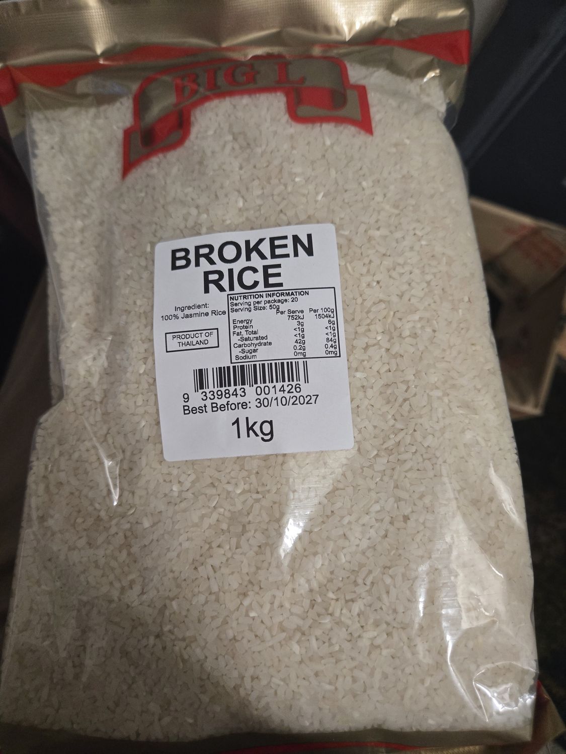 BIG L BROKEN RICE 1KG