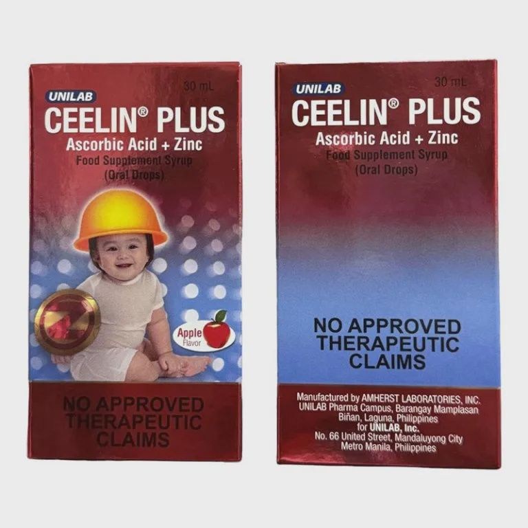 UNILAB CEELIN PLUS ORAL DROPS APPLE  30ML