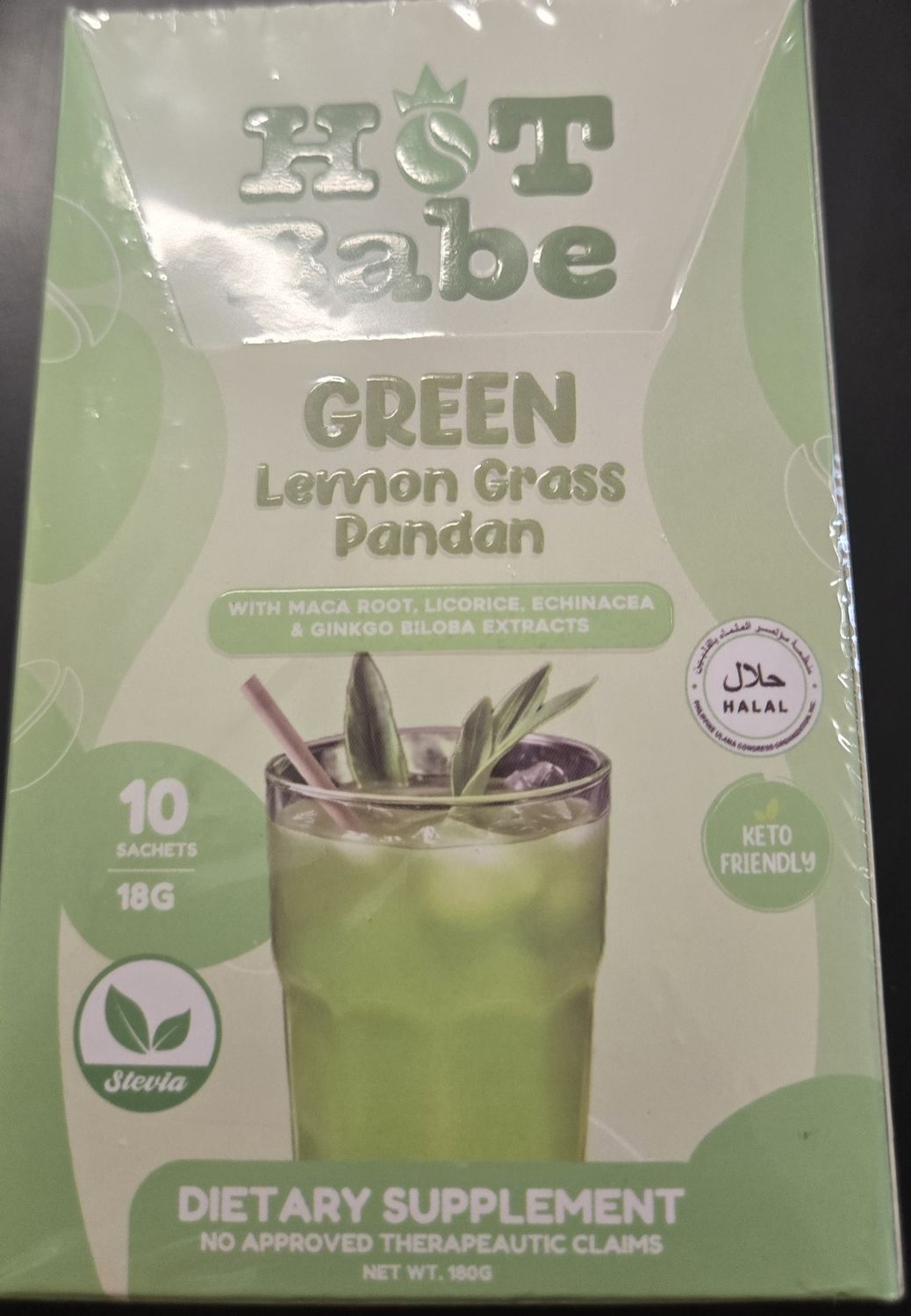 HOT BABE GREEN LEMON GRASS PANDAN 10*18G