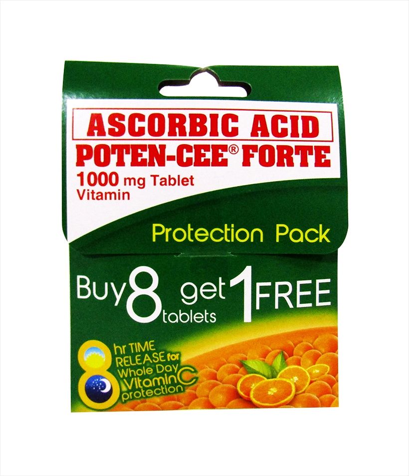 ASCORBIC ACID POTEN-CEE FORTE 8+1 TAB