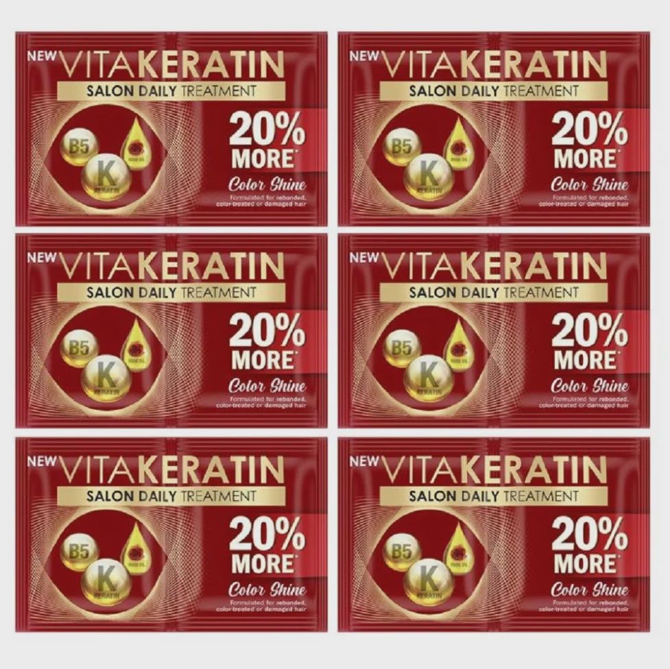 VITA KERATIN SALON HAIR TREATMENT COLOR SHINE 22ML*6S