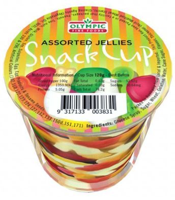 *OLYMPIC SNCK CUP ASSRTED JELLIES 120G