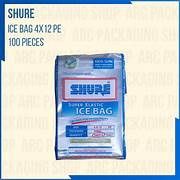 SHURE ICE BAG SIZE 4 X 12 PE 100PCS