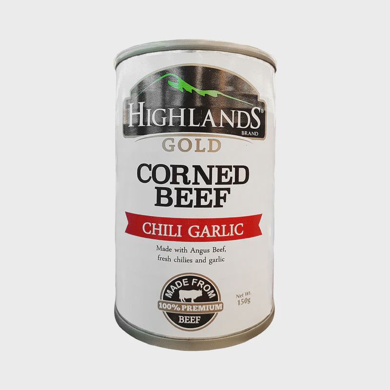 HIGHLANDS GOLD CORNED BEEF CHILI GARLIC 150G