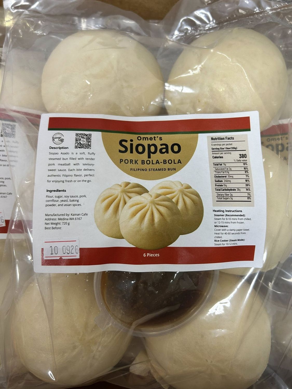OMET'S SIOPAO PORK BOLABOLA 6PCK