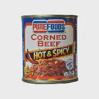 PUREFOODS CORNED BEEF HOT &amp; SPICY  210G