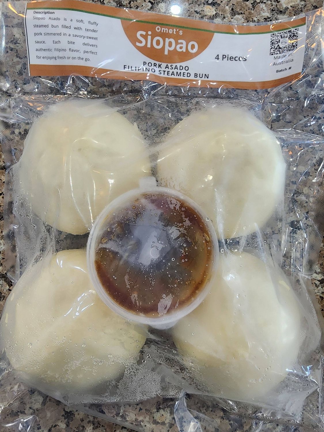 *OMET'S SIOPAO PORK ASADO 4PCS