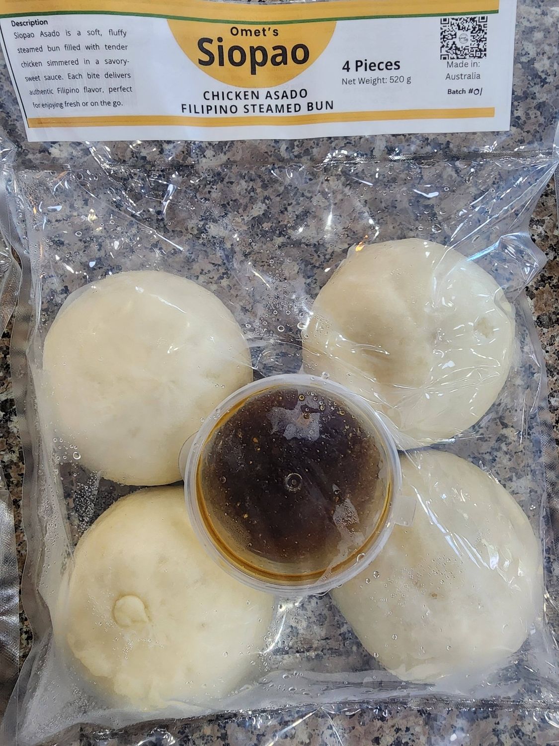 *OMET'S SIOPAO CHICKEN ASADO 4PCS