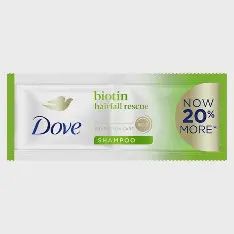 *DOVE BIOTIN HAIRFALL RESCUE SHAMPOO SACHET 15ML X 6*
