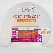 BRILLIANT SKIN KOJIC ACID SOAP 270G TRIO PACK 70G X 3PCS