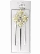 *4 PACK STAR BIRTHDAY CANDLE