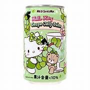 *HELLO KITTY MILK TEA GRAPE JELLY BOBA 310ML