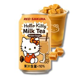 *HELLO KITTY MILK TEA GRAPE BROWN SUGAR 310ML