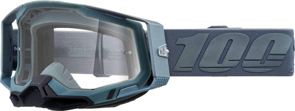 610-5040-RACECRAFT 2 GOGGLE BATTLESHIP CLEAR LENS