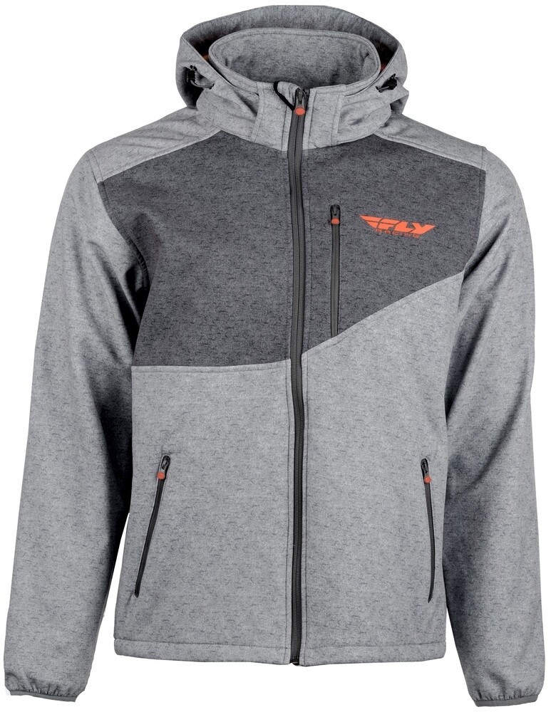 354-6382S-FLY CHECKPOINT JACKET GREY HEATHER/ORANGE SM