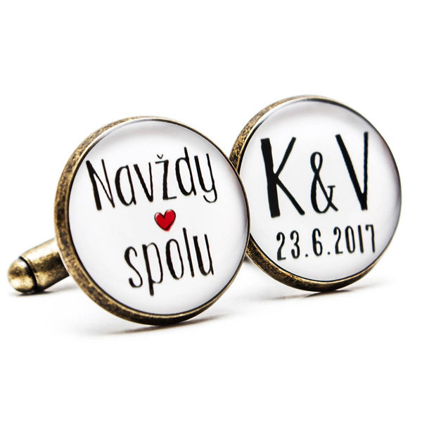 Navždy spolu s iniciálkami a dátumom