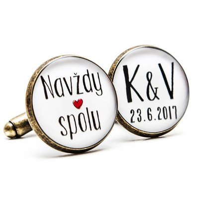 Navždy spolu s iniciálkami a dátumom