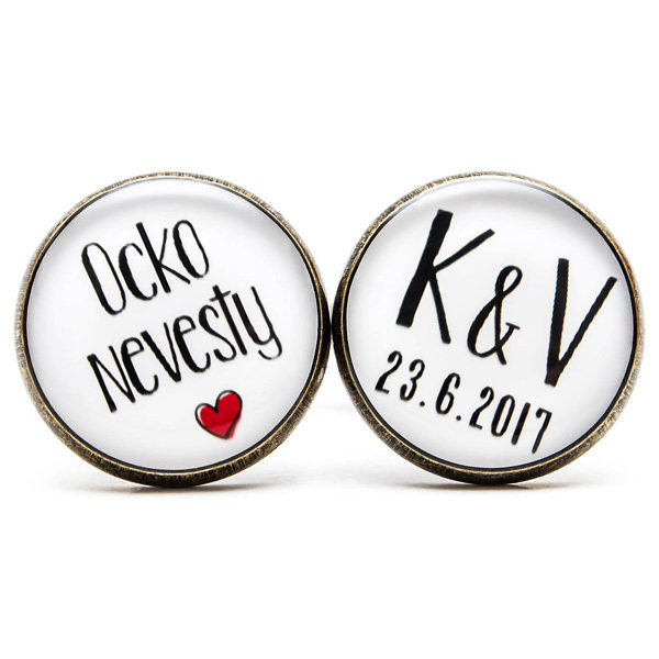 Otec nevesty s iniciálkami a dátumom