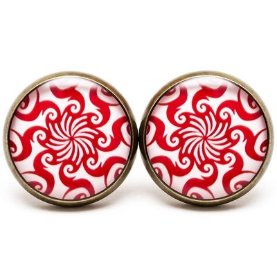 Tribal spiral sun - red