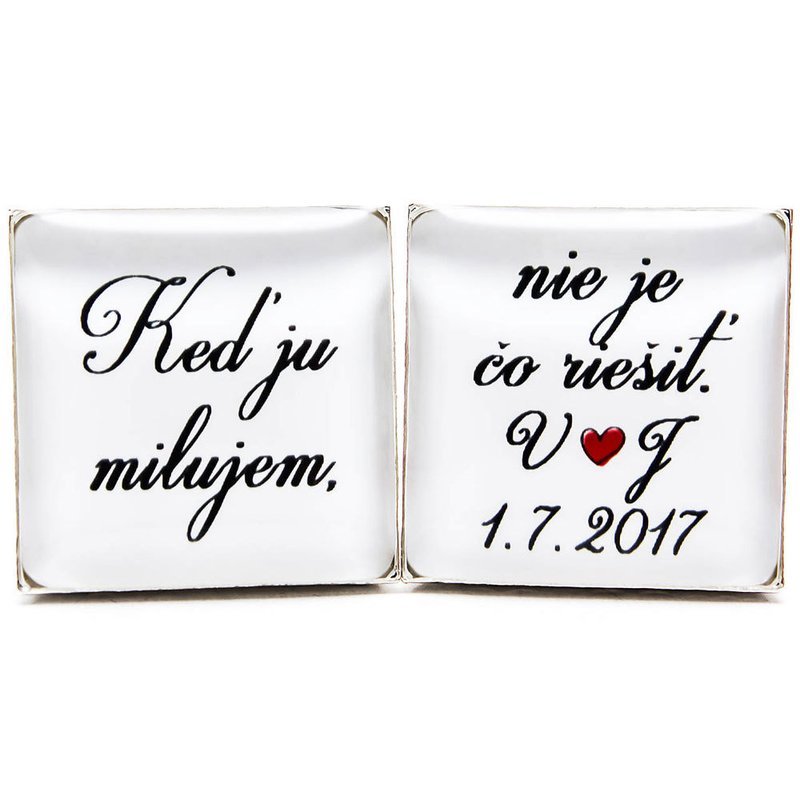 Keď ju milujem, nie je čo riešiť - Iniciály + dátum