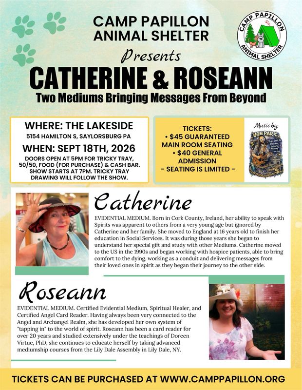 Catherine &amp; Roseann- “Two Mediums Bringing Messages From Beyond”- GENERAL ADMISSION