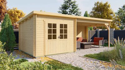 Blokhut Charlotta 700 x 300 x 217cm Wanddikte 28 mm