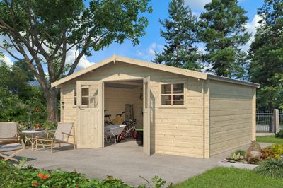 Woodlands blokhut Hudson XL 505 x 385 x 248 cm Wanddikte 28 mm