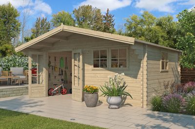 Woodlands blokhut Koski 505 x 415 cm Wanddikte 44 mm