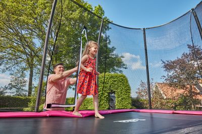 Rechthoekige trampolines op poten